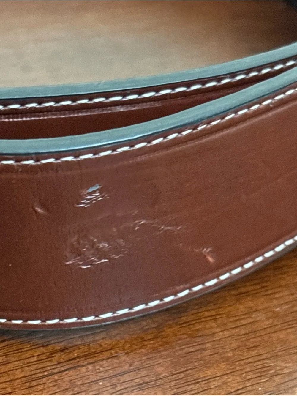 Kenneth Cole Men's Brown Faux Leather Buckle Belt Size 40 READ